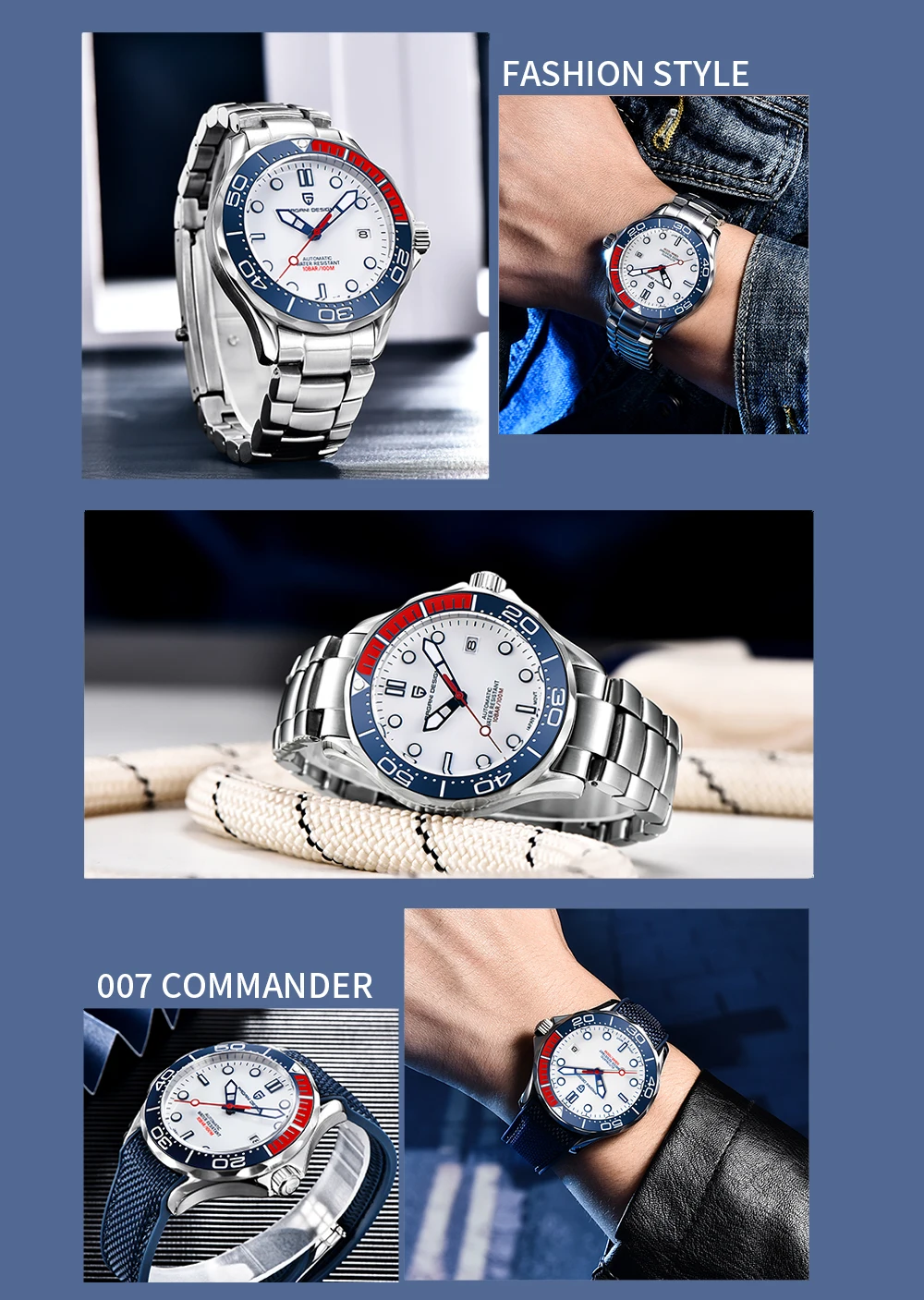 PAGANI DESIGN Men's Mechanical Watches Luxury Automatic Watch For Men Luminous Diving Steel Watch Japan 8215 Wristwatch 2026 New