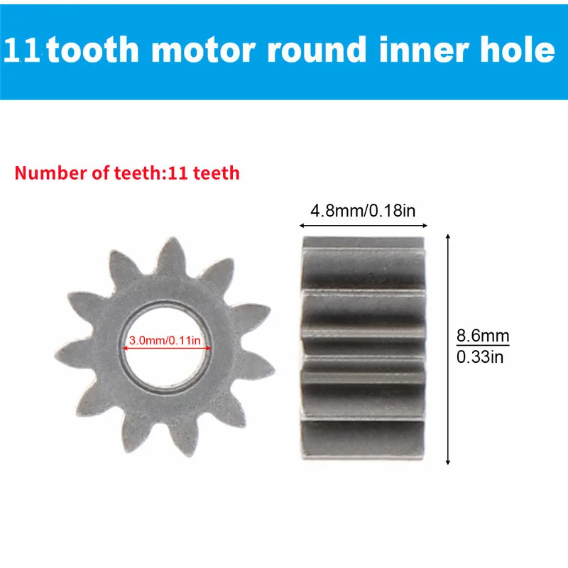 1pc Motor Gear 9 /11 /12/13/ 14/15 Teeth Replaceable Motor Gears for RS550 10.8V / 12V / 14.4V / 16.8V / 18V / 21V DC Motors