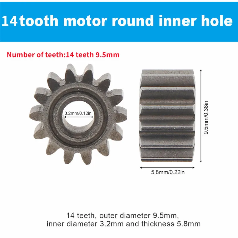 1pc Motor Gear 9 /11 /12/13/ 14/15 Teeth Replaceable Motor Gears for RS550 10.8V / 12V / 14.4V / 16.8V / 18V / 21V DC Motors