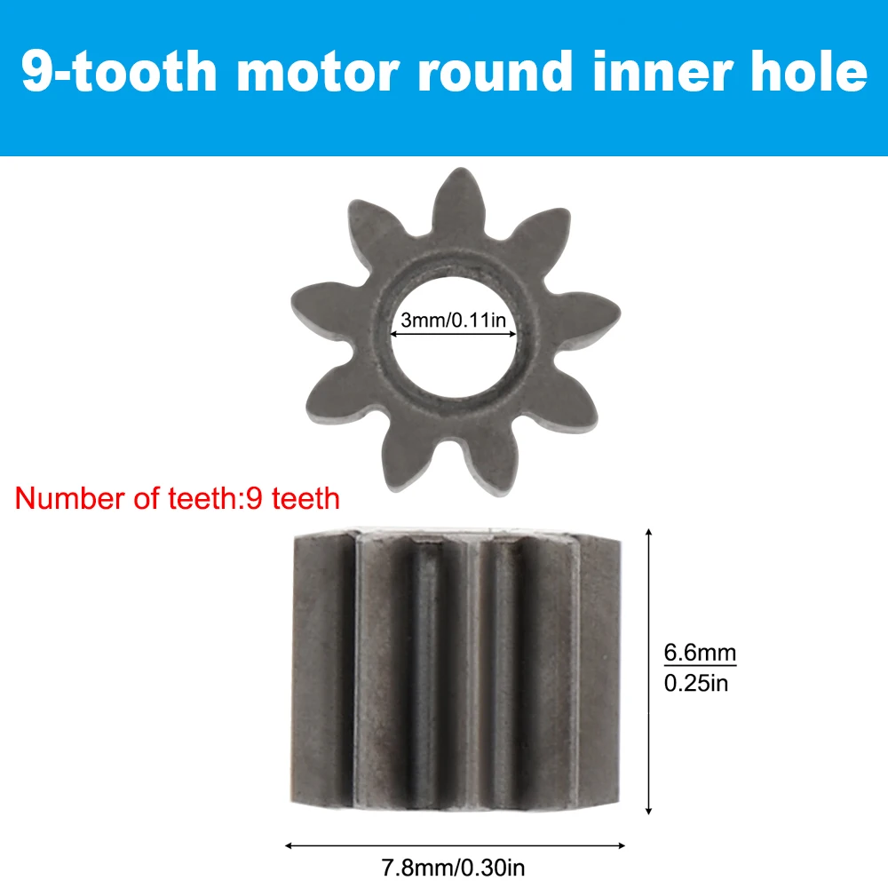 1pc Motor Gear 9 /11 /12/13/ 14/15 Teeth Replaceable Motor Gears for RS550 10.8V / 12V / 14.4V / 16.8V / 18V / 21V DC Motors