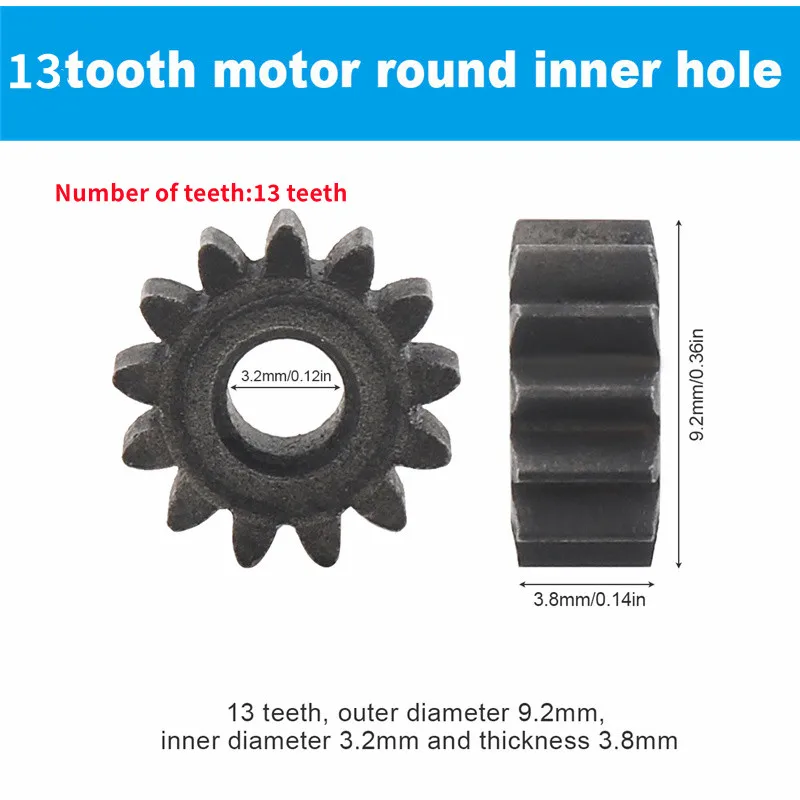 1pc Motor Gear 9 /11 /12/13/ 14/15 Teeth Replaceable Motor Gears for RS550 10.8V / 12V / 14.4V / 16.8V / 18V / 21V DC Motors