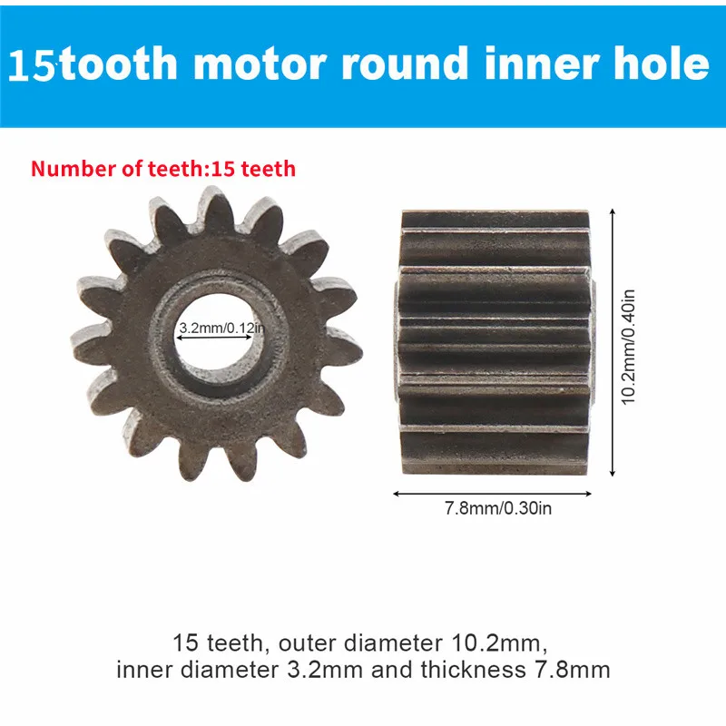 1pc Motor Gear 9 /11 /12/13/ 14/15 Teeth Replaceable Motor Gears for RS550 10.8V / 12V / 14.4V / 16.8V / 18V / 21V DC Motors