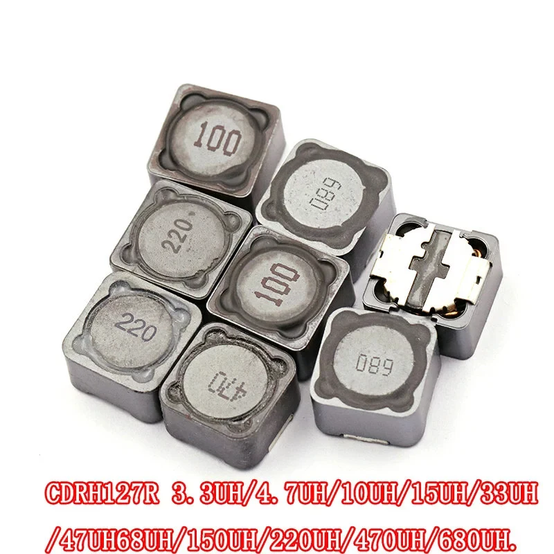5PCS 12*12*7mm Power Inductance CD127R Shielded inductor SMD power inductor 4.7UH 6.8UH 10UH 15UH 22UH 33UH 47UH 68UH 100UH