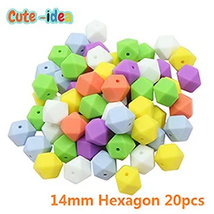 Cute-idea 10pcs Baby Mouse Teething Beads Food Grade chew teether For Necklaces DIY Nursing Pacifier chain Toys Baby goods