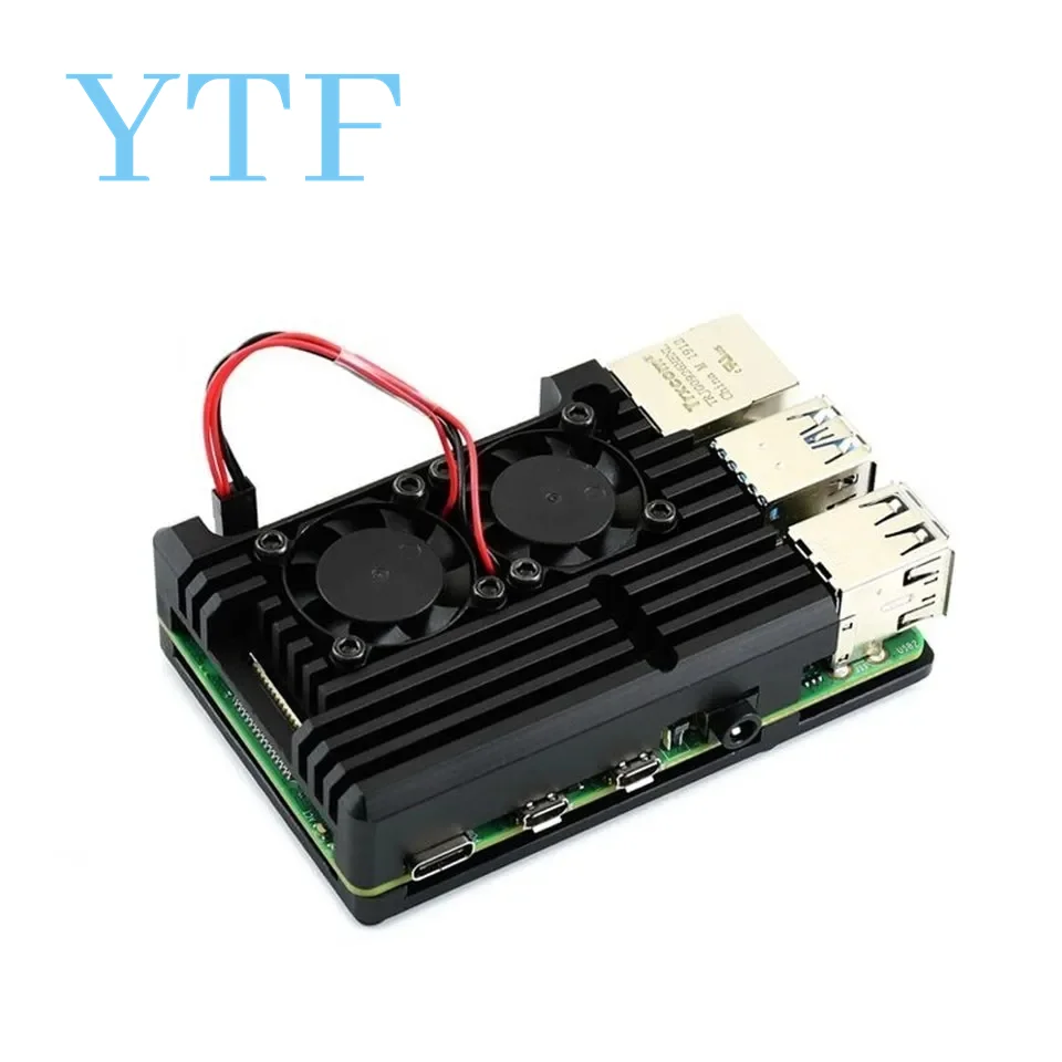 1set Dual Fan Cooling System Module With Heat Sink for Raspberry Pi 4B 3B+ Model + (Plus) not include Raspberry Pi Module