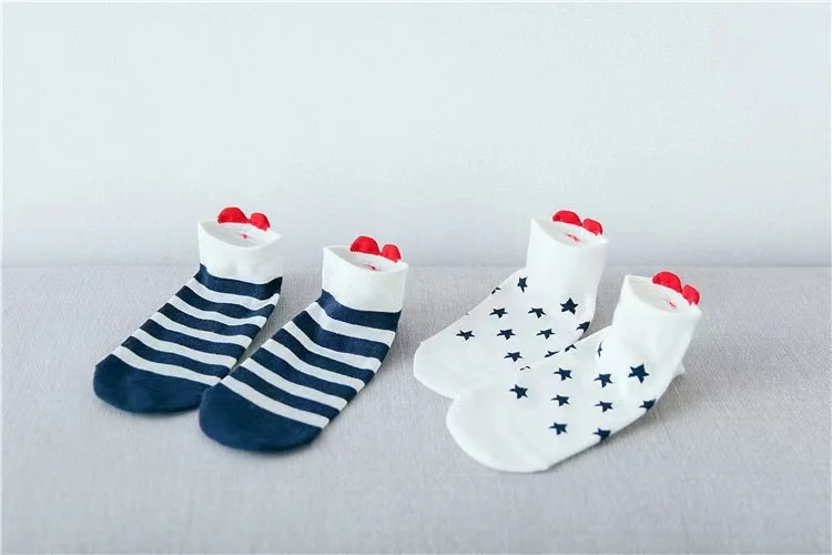 5 Pairs Lot Pack Women Socks Spring Summer Animal Unicorn Cat Fox Ear Cartoon Happy Funny Cute Lovely Cotton Ankle Socks Heart