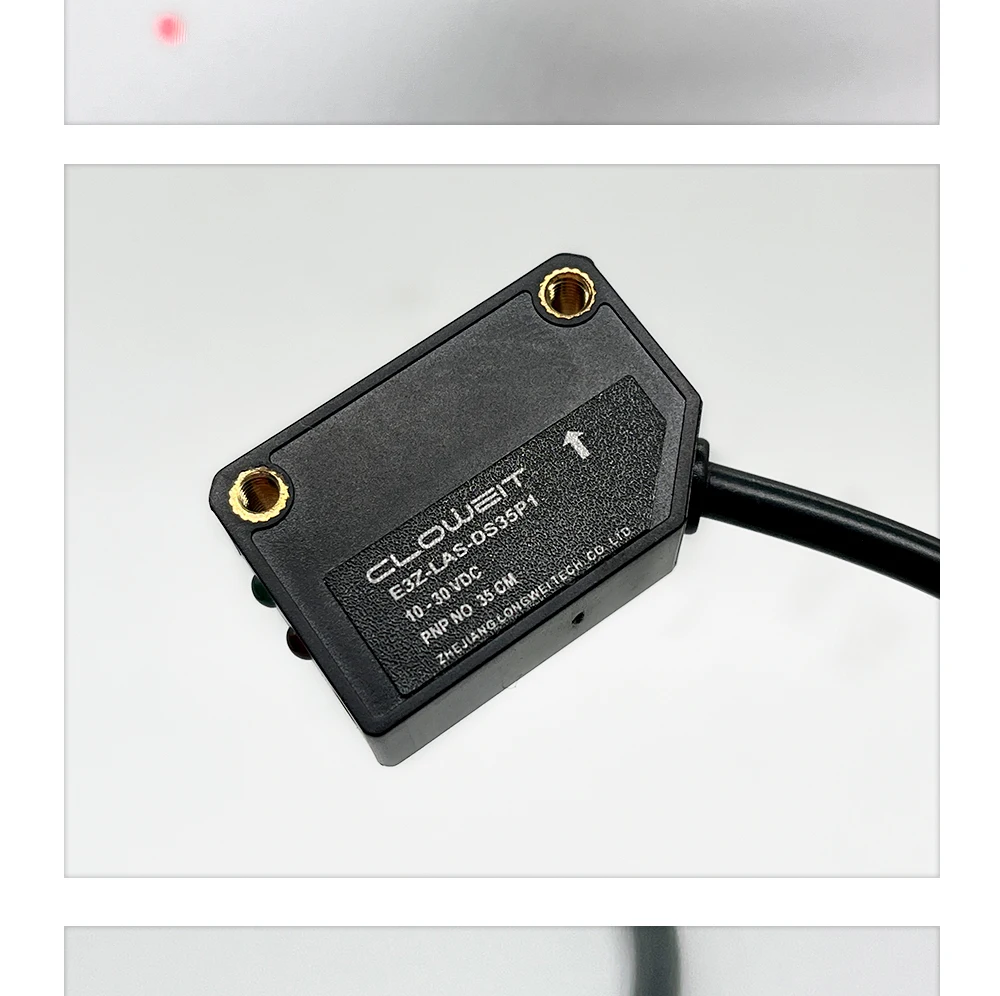 Cloweit Square Laser Sensor 35cm 8m Adjustable NPN PNP Diffuse/Specular Reflection Optical Infrared Photo Proximity Switches E3Z