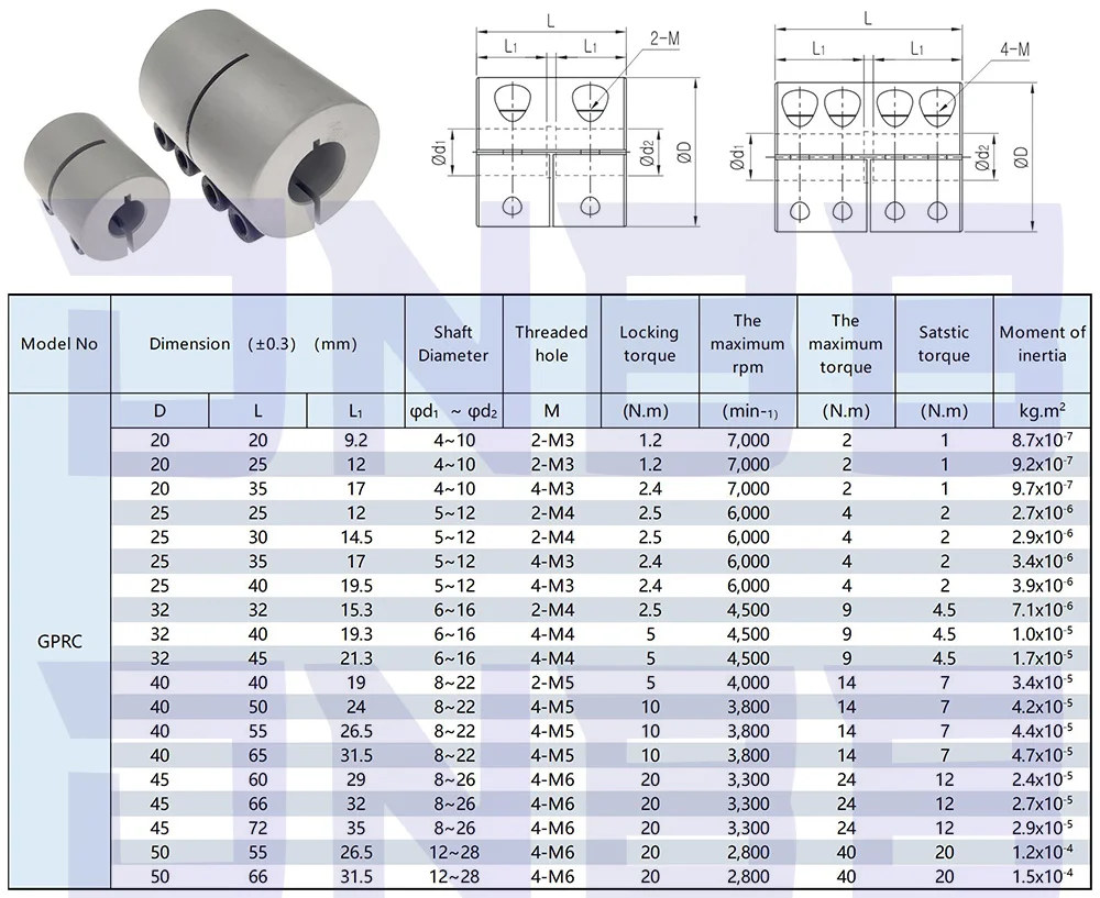 Rigid shaft coupler clamp stepper servo motor coupling 3d printer parts 3/4/5/6/6.35/8/10 D20L25 for creality cr10 ender-3