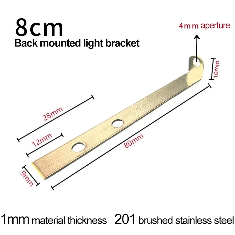 100PCS/Pack 201 Brushed Stainless Steel L Bracket for Backlit Channel Letter Mounting Lug Installation Ear