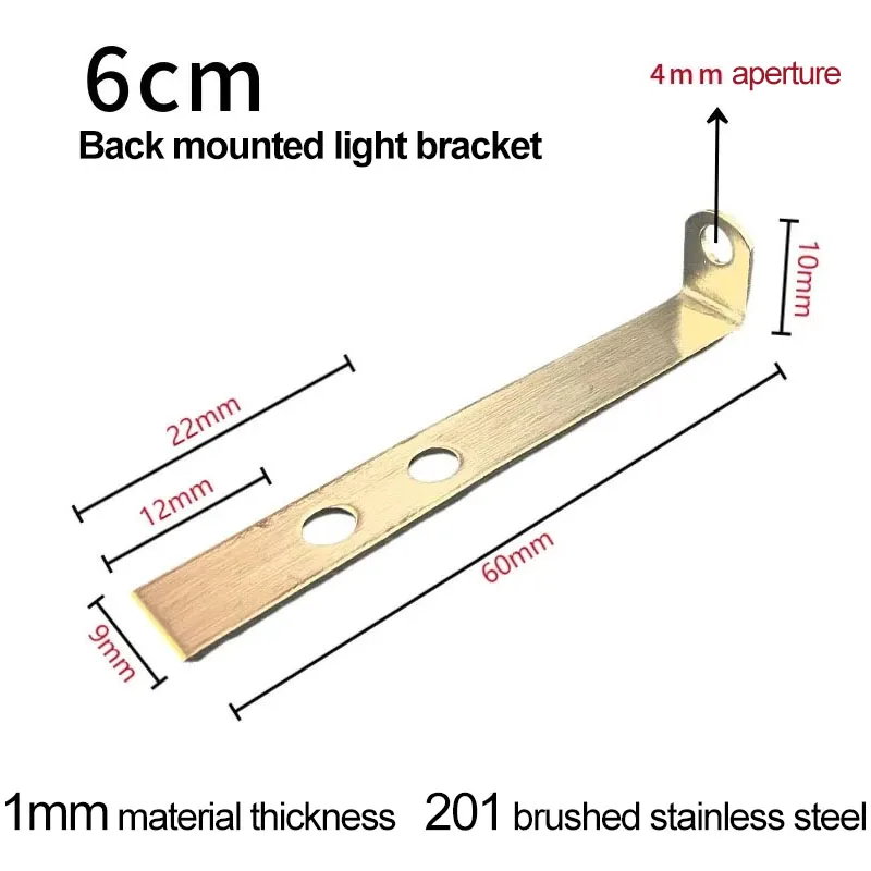 100PCS/Pack 201 Brushed Stainless Steel L Bracket for Backlit Channel Letter Mounting Lug Installation Ear