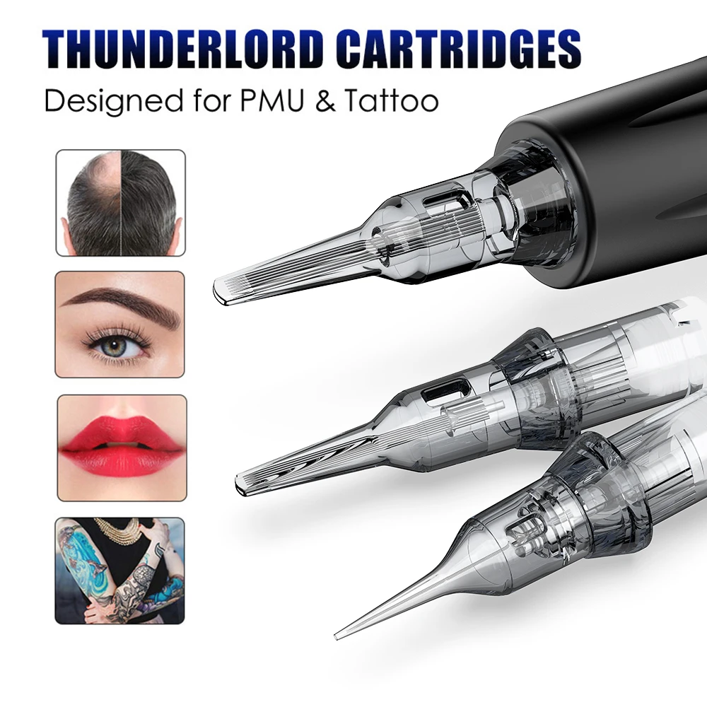 Hot Thunderlord Power Tattoo Needle Liner Shader Permanent Makeup Tattoo Cartridge 1R 7F For Universal Tattoo Machine Pen Newest