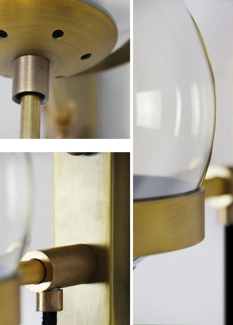 Modern Glass Ball Wall Lamp For Living Room Bedroom Loft Nordic Bedside Wall Light Industrial Bathroom Fixtures E27 Mirror Light