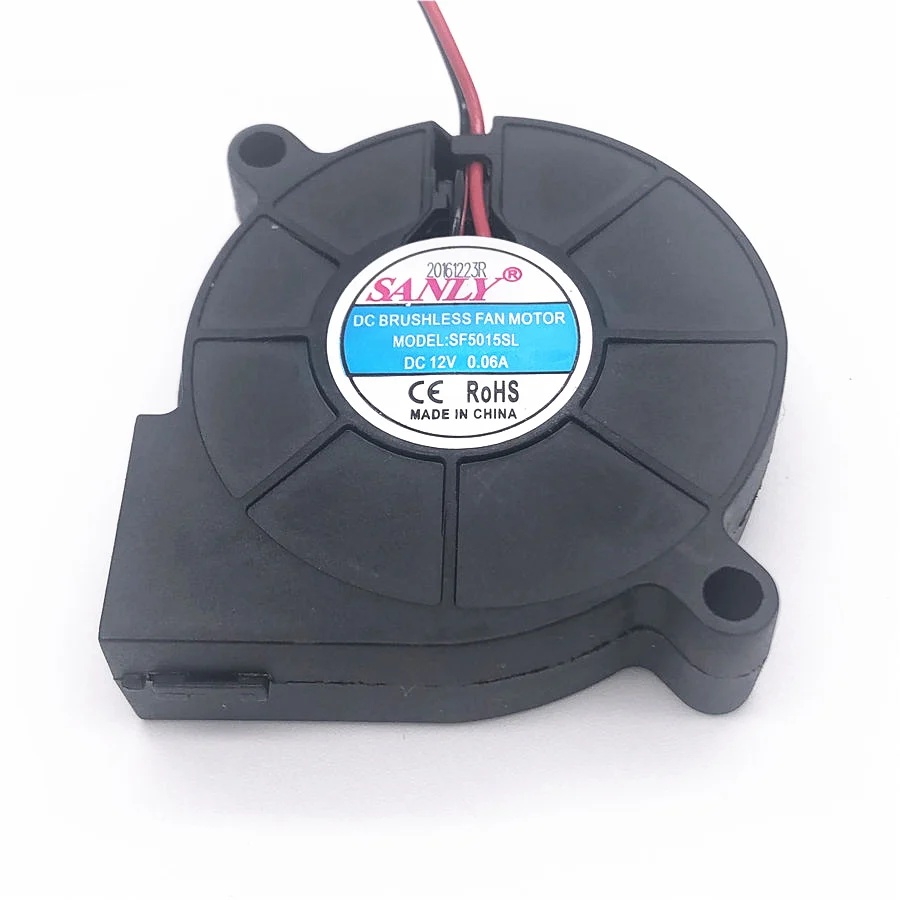 Original SANLY SF5015SL 12V 0.06A 0.08A 5cm 5015 50x50x15mm Industrial Blower For Humidifier Cooling fan SF5015SM 2PIN