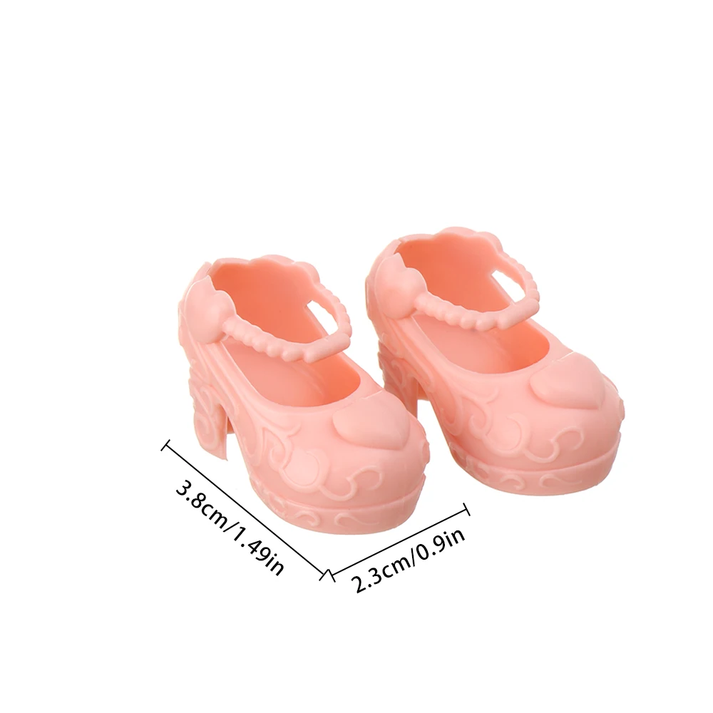 3.8*2.3cm Cute Doll Shoes High-quality Bow Cartoon Pattern Mini Shoes For 30cm American 1/6 BJD Dolls Toys Sandals Accessorie