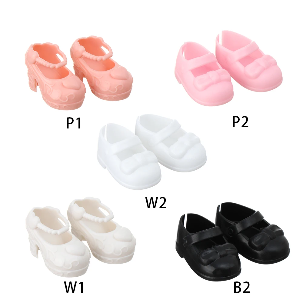 3.8*2.3cm Cute Doll Shoes High-quality Bow Cartoon Pattern Mini Shoes For 30cm American 1/6 BJD Dolls Toys Sandals Accessorie