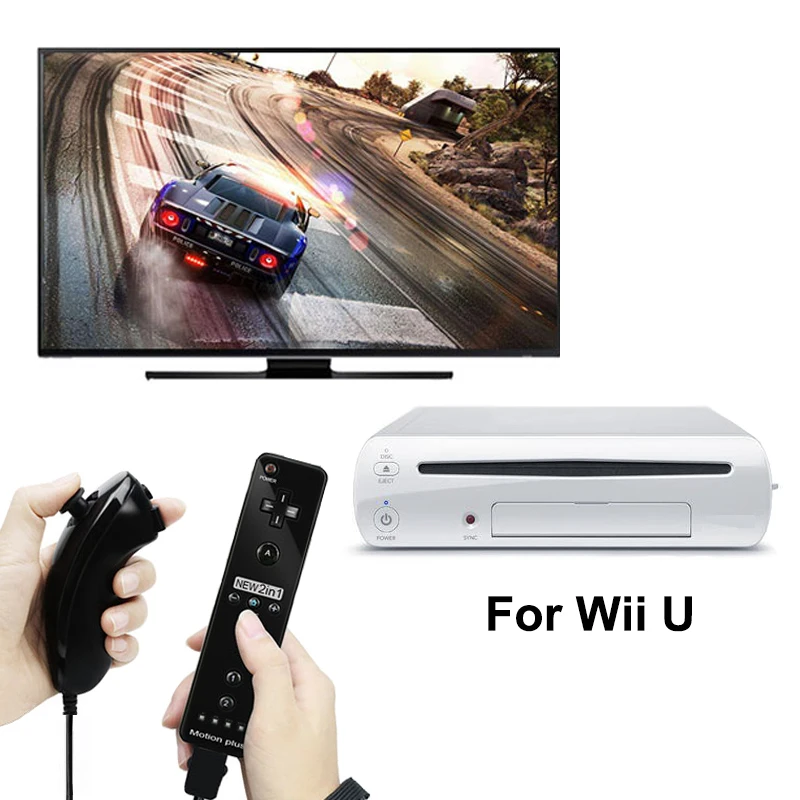 1pcs/2pcs Controller for Wii Remote Controller Gamepad Built-in Motion Plus Control For Wii/Wii U Console Wireless Game pad