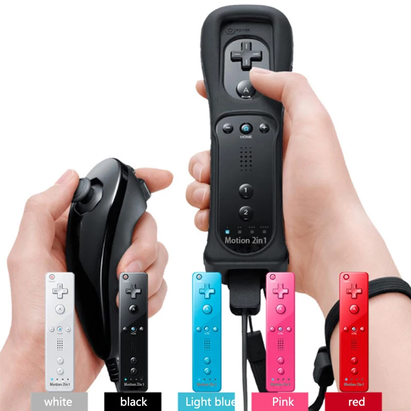 1pcs/2pcs Controller for Wii Remote Controller Gamepad Built-in Motion Plus Control For Wii/Wii U Console Wireless Game pad
