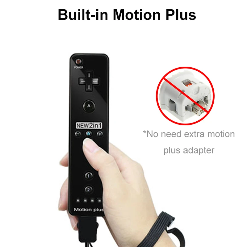 1pcs/2pcs Controller for Wii Remote Controller Gamepad Built-in Motion Plus Control For Wii/Wii U Console Wireless Game pad