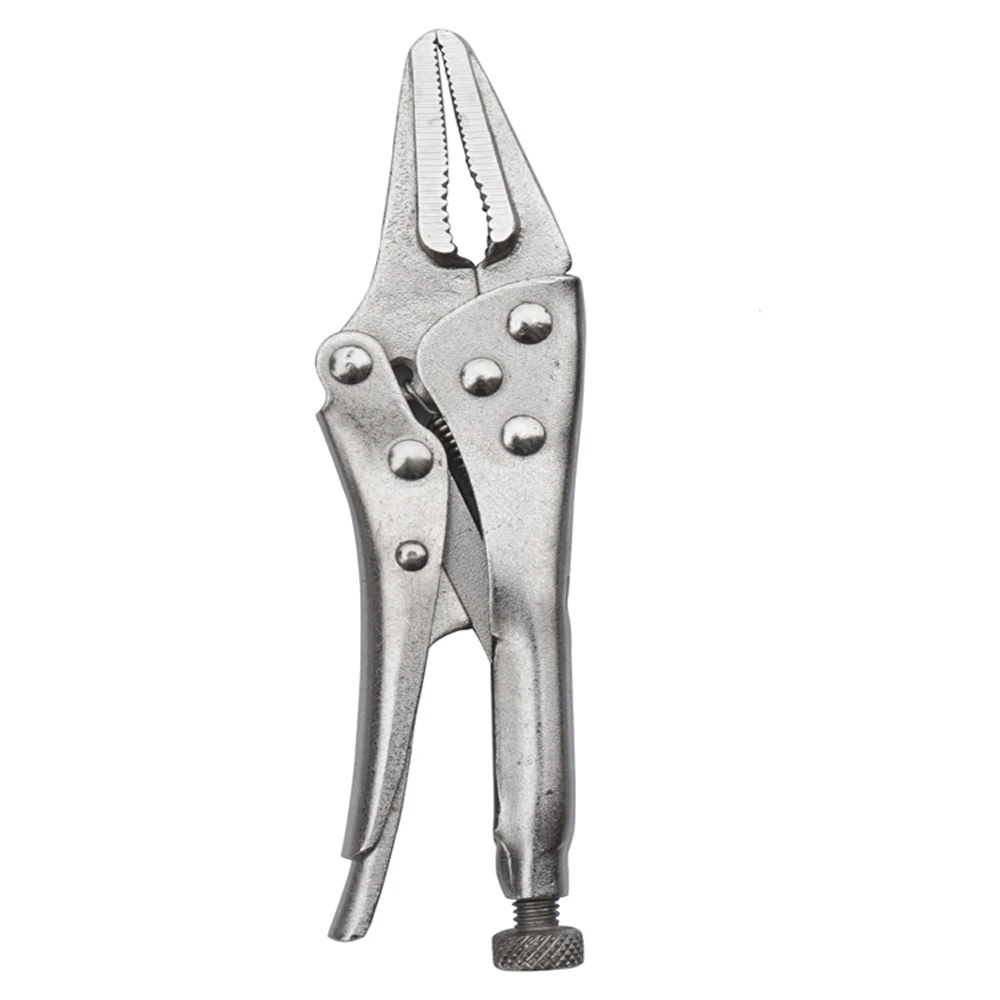 GOSWIFT 5 in. Long Nose Locking Pliers Mini Locking Pliers