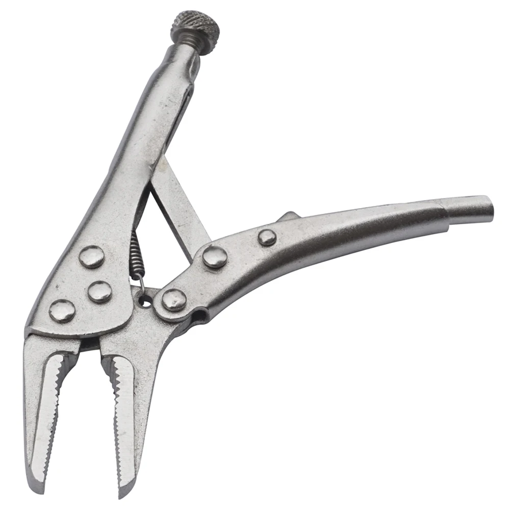 GOSWIFT 5 in. Long Nose Locking Pliers Mini Locking Pliers