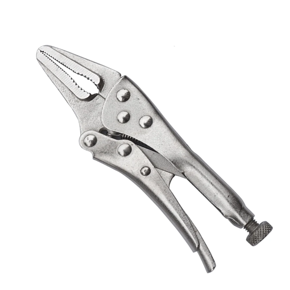 GOSWIFT 5 in. Long Nose Locking Pliers Mini Locking Pliers