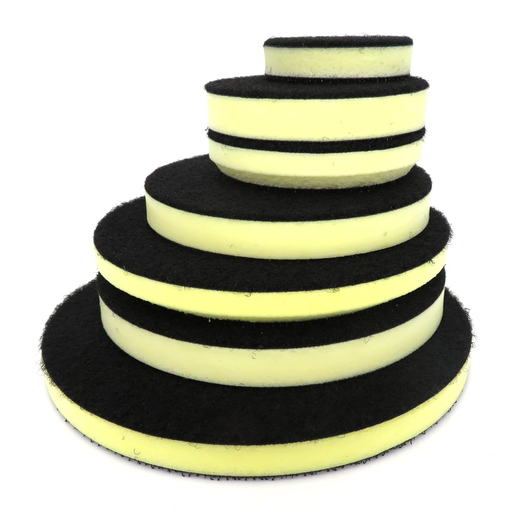 2-6 Inch Interface Cushion Pad Medium Density PU Foam Buffing Pad 1Pcs for Sanding Disc Backing Pad - Hook and Loop