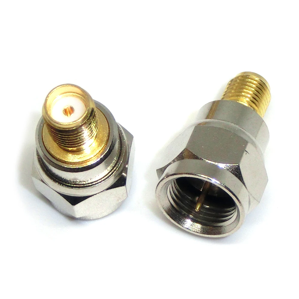 2-20Pcs RF coaxial coax adapter F Type Female Jack to SMA Male Plug Straight F connector to SMA Connector Javino