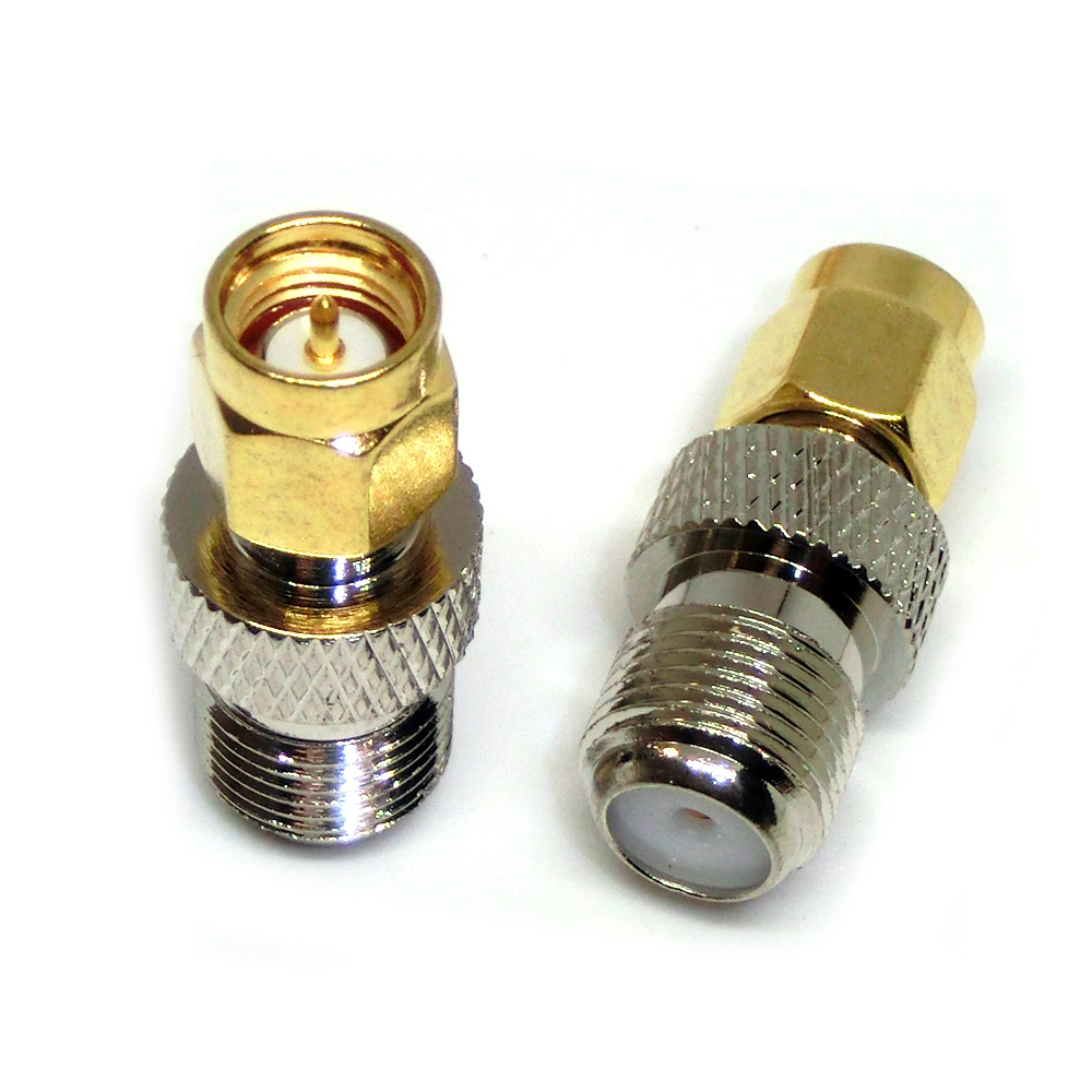 2-20Pcs RF coaxial coax adapter F Type Female Jack to SMA Male Plug Straight F connector to SMA Connector Javino