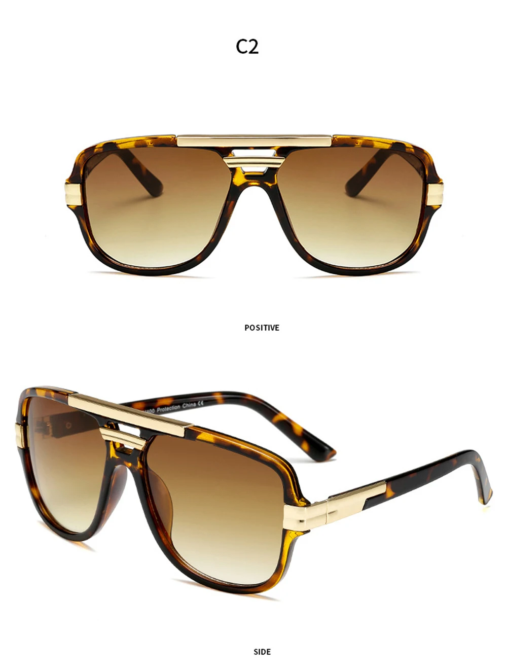XaYbZc Brand Design Men Sunglasses Vintage Male Square Sun Glasses Luxury Gradient Sunglass UV400 Shades gafas de sol hombre