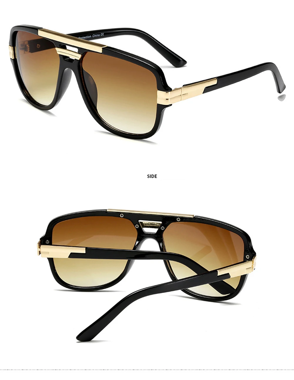 XaYbZc Brand Design Men Sunglasses Vintage Male Square Sun Glasses Luxury Gradient Sunglass UV400 Shades gafas de sol hombre