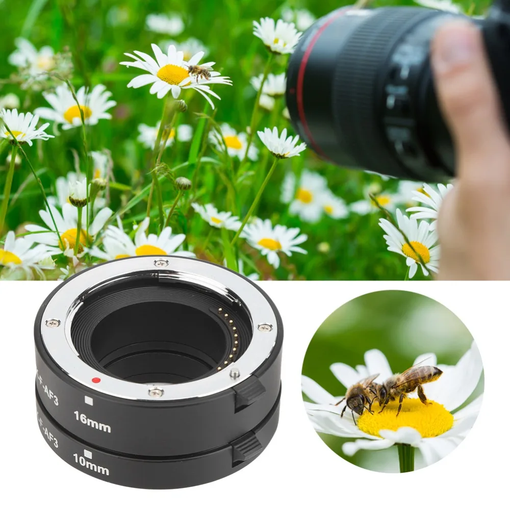 Meike Metal Auto Focus Macro Extension Tube Ring for Sony E-Mount /for Fuji X-Mount /for M4/3 Mount XT3 XT30 XT4 A7 A7III A6000