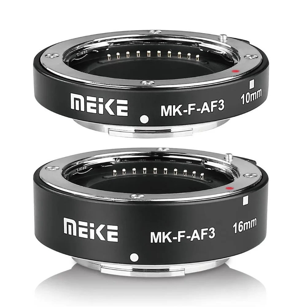 Meike Metal Auto Focus Macro Extension Tube Ring for Sony E-Mount /for Fuji X-Mount /for M4/3 Mount XT3 XT30 XT4 A7 A7III A6000