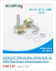 10pcs RV09 Vertical 12.5mm Shaft 1k 2k 5k 10k 20k 50k 100k 0932 Adjustable Resistor 9 Type 3pin Seal Potentiometer igmopnrq