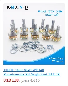 10pcs RV09 Vertical 12.5mm Shaft 1k 2k 5k 10k 20k 50k 100k 0932 Adjustable Resistor 9 Type 3pin Seal Potentiometer igmopnrq