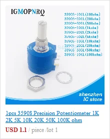 10pcs RV09 Vertical 12.5mm Shaft 1k 2k 5k 10k 20k 50k 100k 0932 Adjustable Resistor 9 Type 3pin Seal Potentiometer igmopnrq