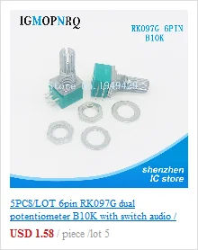 10pcs RV09 Vertical 12.5mm Shaft 1k 2k 5k 10k 20k 50k 100k 0932 Adjustable Resistor 9 Type 3pin Seal Potentiometer igmopnrq