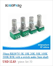 10pcs RV09 Vertical 12.5mm Shaft 1k 2k 5k 10k 20k 50k 100k 0932 Adjustable Resistor 9 Type 3pin Seal Potentiometer igmopnrq