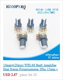 10pcs RV09 Vertical 12.5mm Shaft 1k 2k 5k 10k 20k 50k 100k 0932 Adjustable Resistor 9 Type 3pin Seal Potentiometer igmopnrq