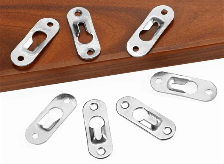 10pcs Picture Hanger Hooks frame Wall Metal Keyhole Hanging Paintings Fasteners Art Gallery Display Mirror Brackets Hardware