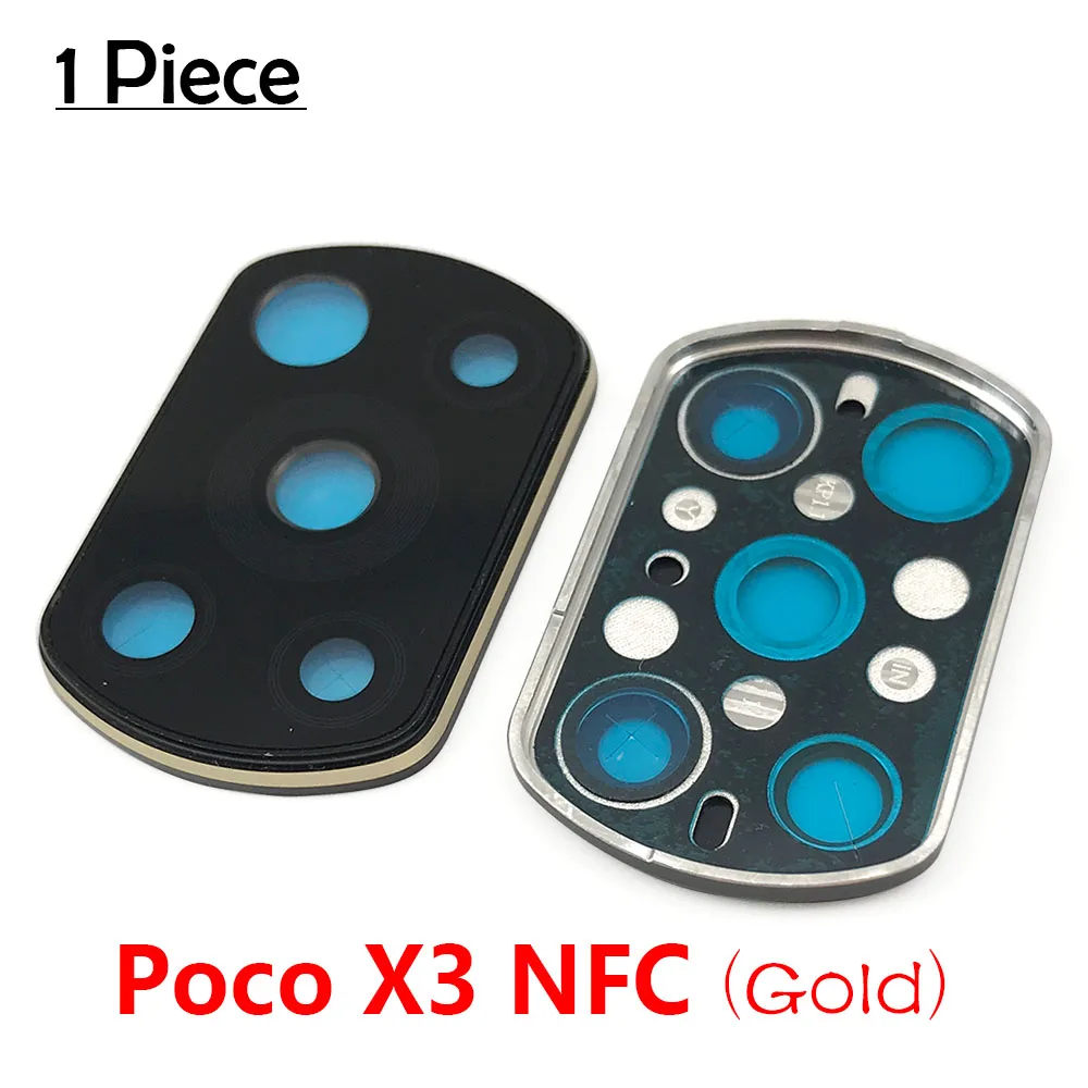 For Poco X3 Rear Back Camera Glass Lens With Frame For Xiaomi POCO X3 NFC / Poco X3 Pro / Poco X3 Cell Phone Repair