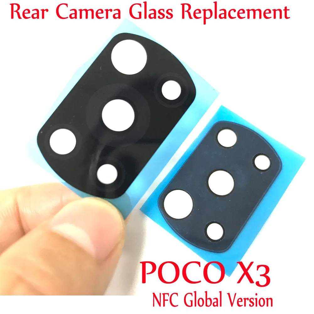 For Poco X3 Rear Back Camera Glass Lens With Frame For Xiaomi POCO X3 NFC / Poco X3 Pro / Poco X3 Cell Phone Repair