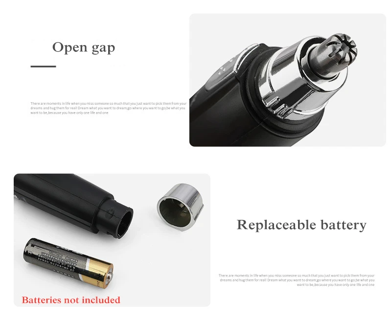 1PC Electric Ear Neck Nose Hair Trimmer Eyebrow Trimmer Implement Shaver Clipper Shaver Man Woman Clean Trimer Razor Remover Kit