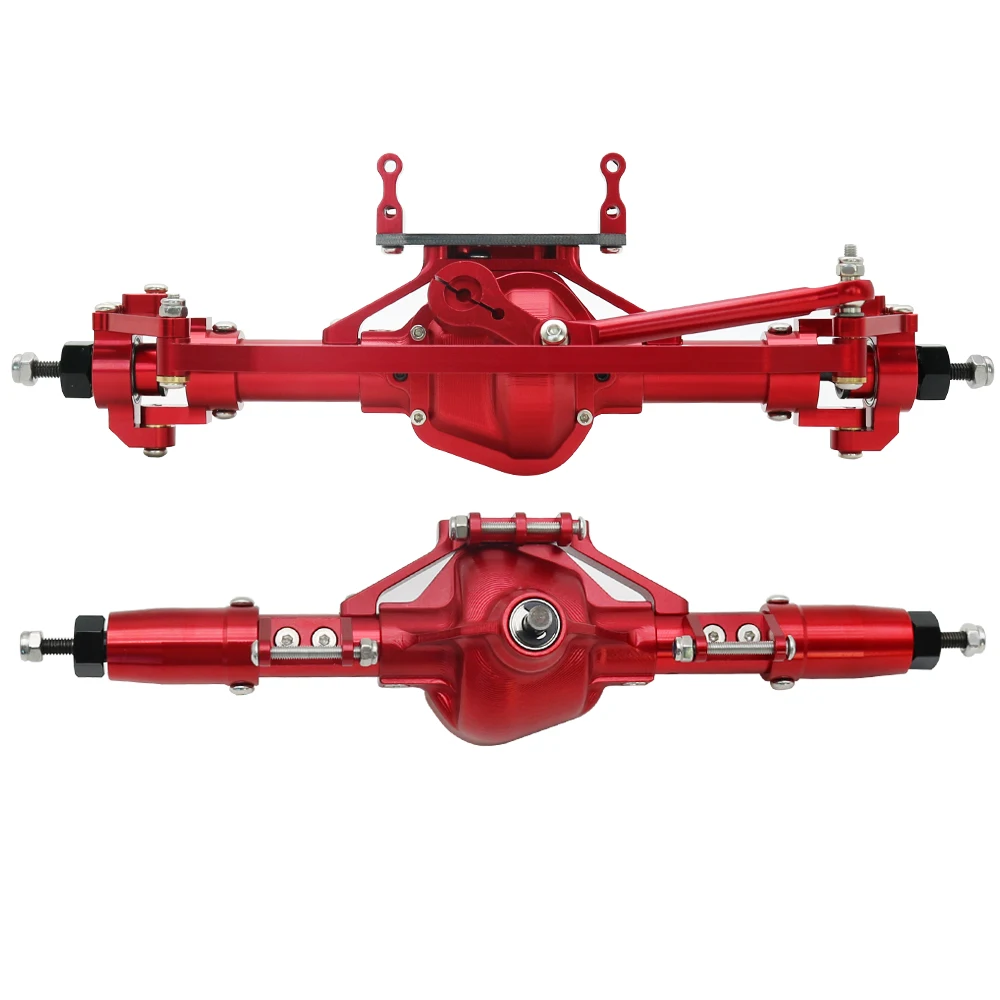 Metal CNC Front Rear Axle with Servo Base for 1/10 RC Rock Crawler Car Axial SCX10 RC4WD D90 Upgrade Parts
