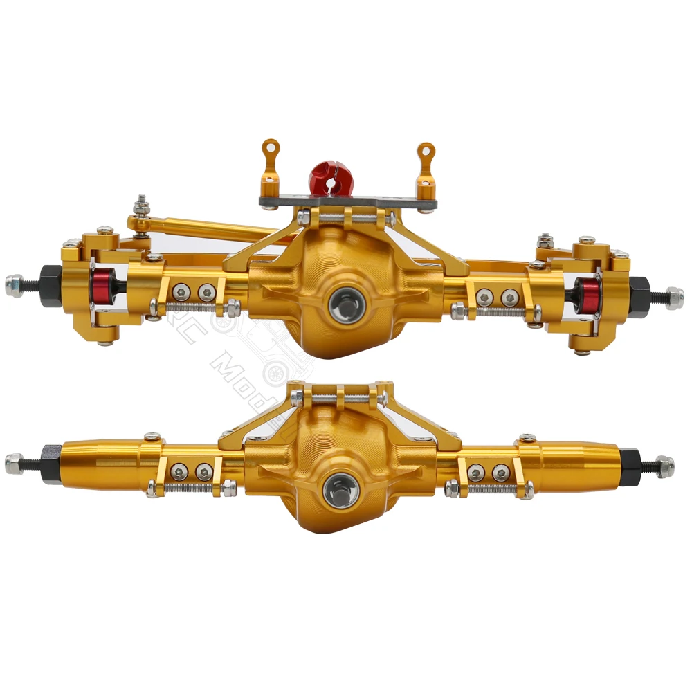 Metal CNC Front Rear Axle with Servo Base for 1/10 RC Rock Crawler Car Axial SCX10 RC4WD D90 Upgrade Parts