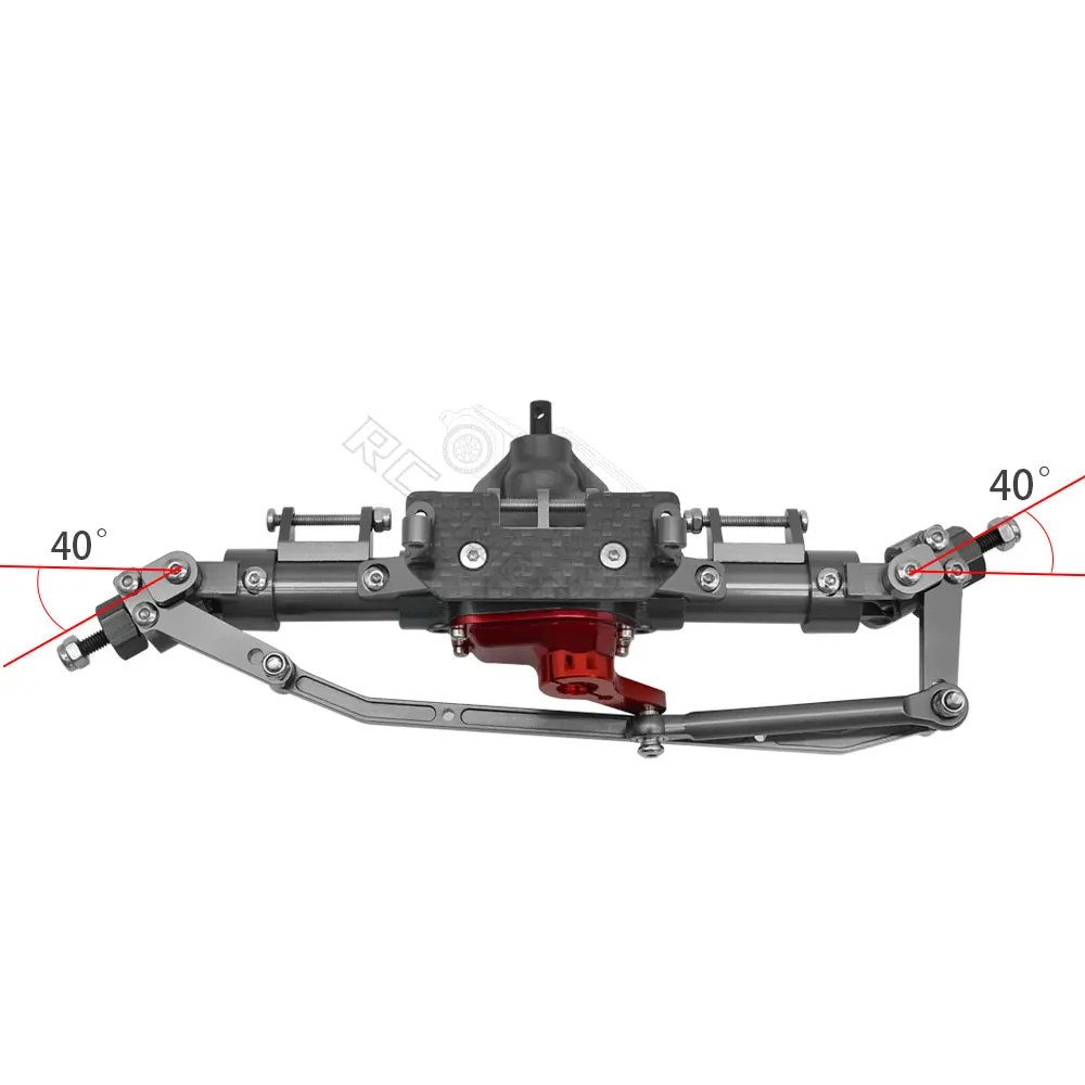 Metal CNC Front Rear Axle with Servo Base for 1/10 RC Rock Crawler Car Axial SCX10 RC4WD D90 Upgrade Parts