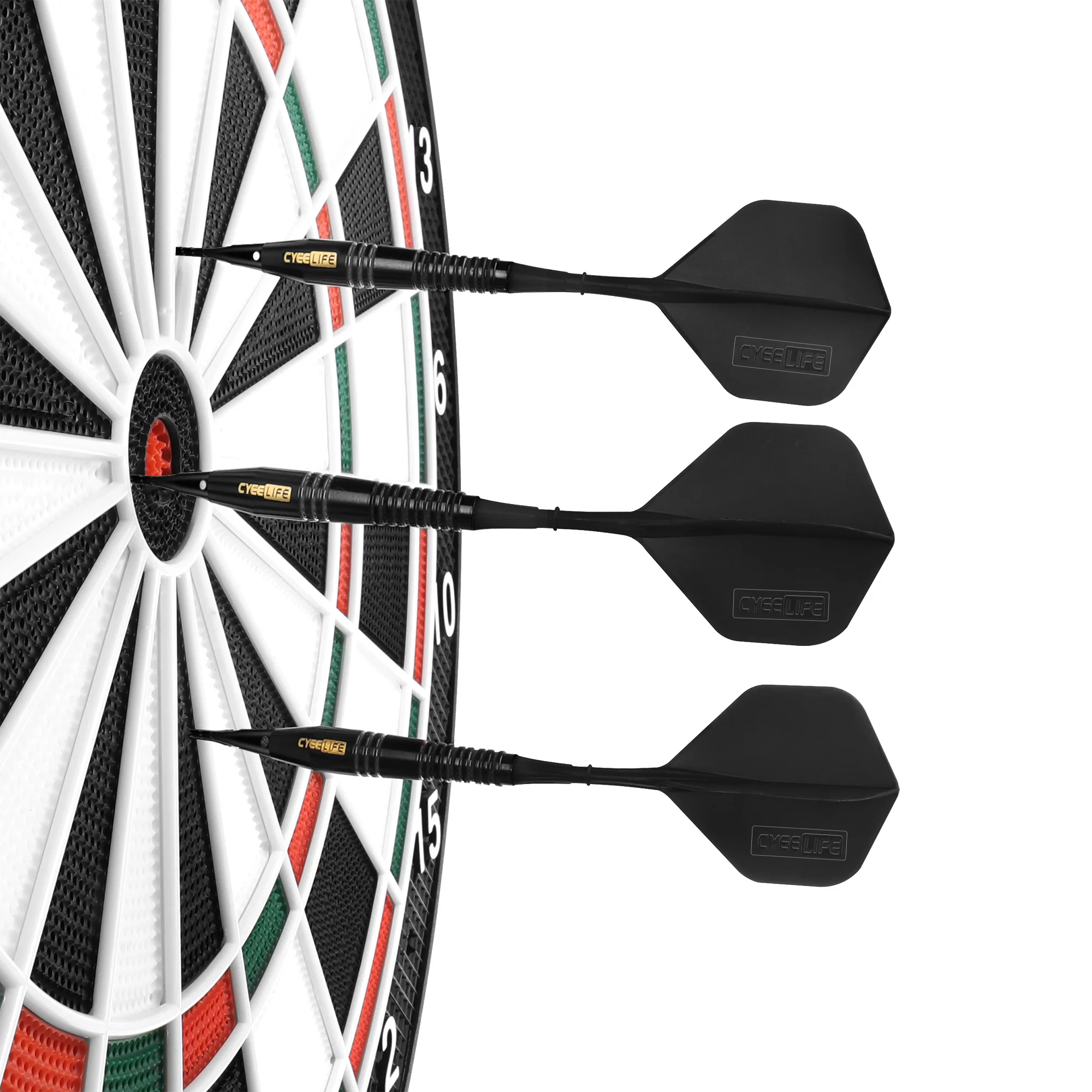 CyeeLife Brass Soft Tip Darts 16g With Carry Case and Extra Plastic Points & Flights,Professional Electronic Dart set