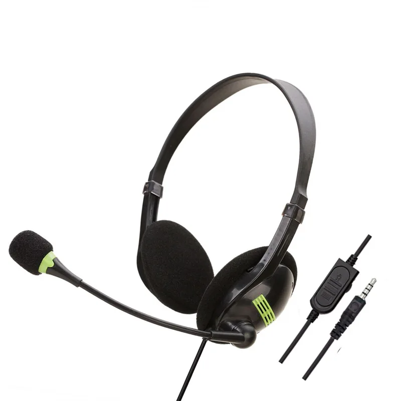 kebidu 3.5mm Wired Headphones Microphone Universal USB Headset With Microphone For PC /Laptop/Computer