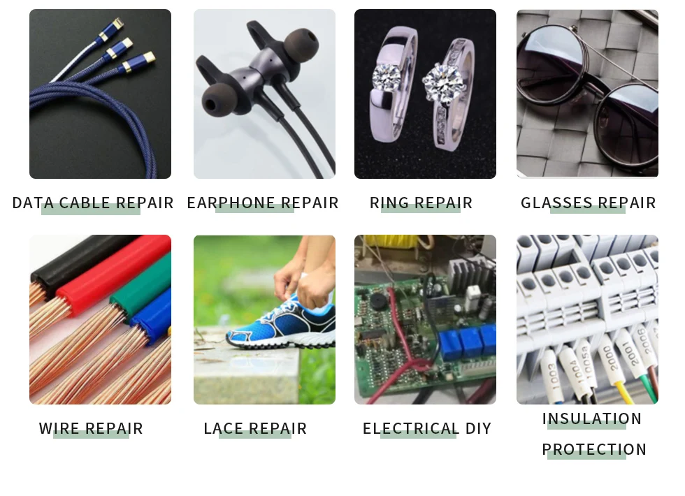 2:1 5M/100M Black Polyolefin Shrinking Assorted Heat Shrink Tube Wire Cable Insulated Sleeving Tubing Wire Connector Protector