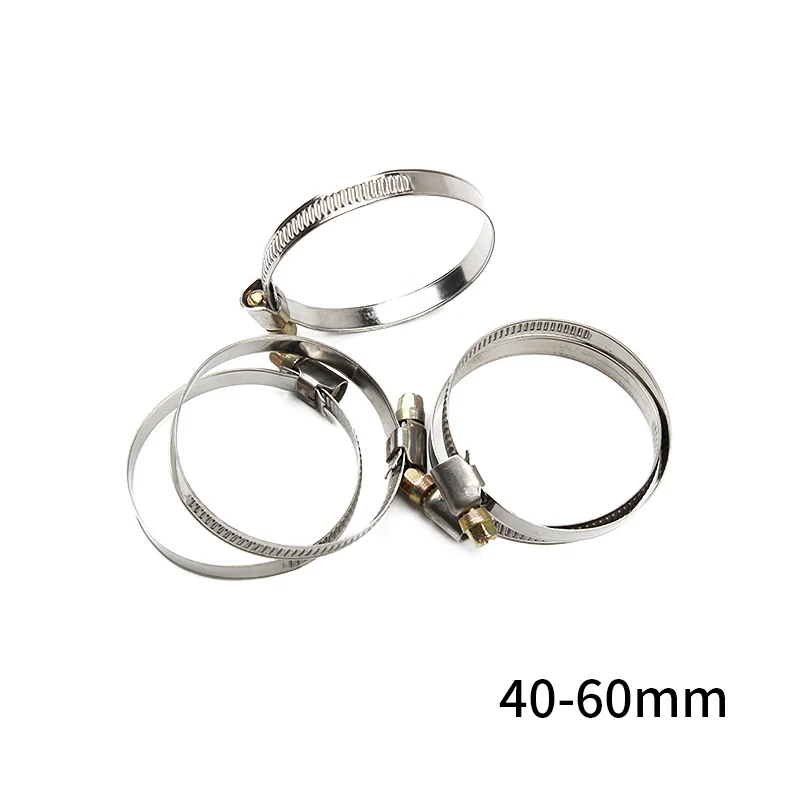 5pcs Pipe Clamps Genuine Jubilee Stainless Steel Hose Clips Fuel Hose Pipe Clamps Worm Drive Durable Anti-oxidation Tube Clip