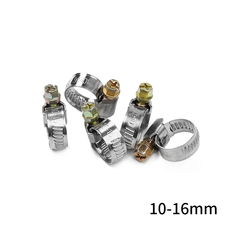 5pcs Pipe Clamps Genuine Jubilee Stainless Steel Hose Clips Fuel Hose Pipe Clamps Worm Drive Durable Anti-oxidation Tube Clip